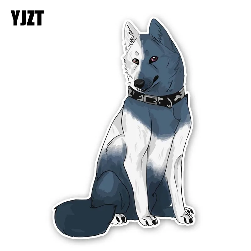 

YJZT 8.6CM*13.3CM A Faithful Dog Decal Interesting Car Sticker PVC 12-300428