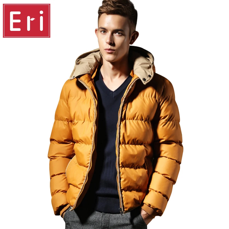 Мода Новые 2017 Весна Зимняя Куртка Мужчины Марка Вниз Хлопок Мужской Одежды