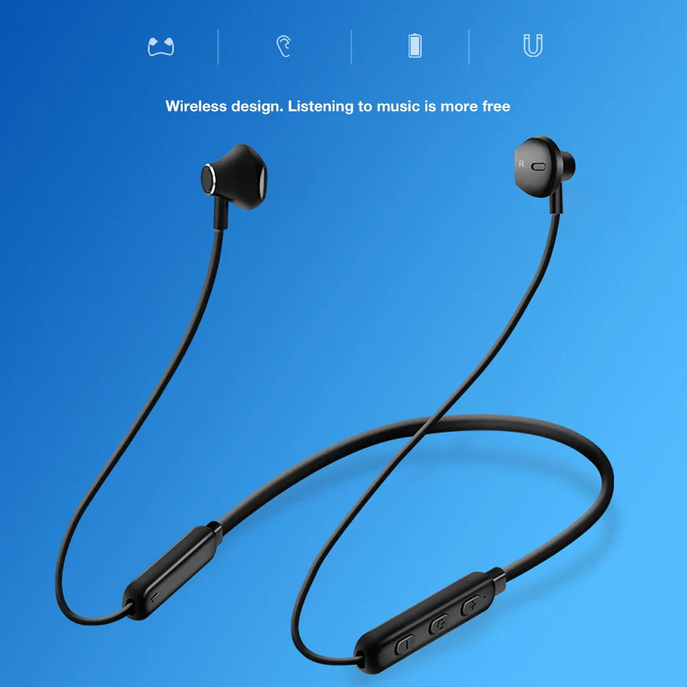 CBAOOO HWS Bluetooth наушники, 12 часов воспроизведения музыки беспроводные наушники спортивные Bluetooth наушники стерео гарнитура с микрофоном для телефона