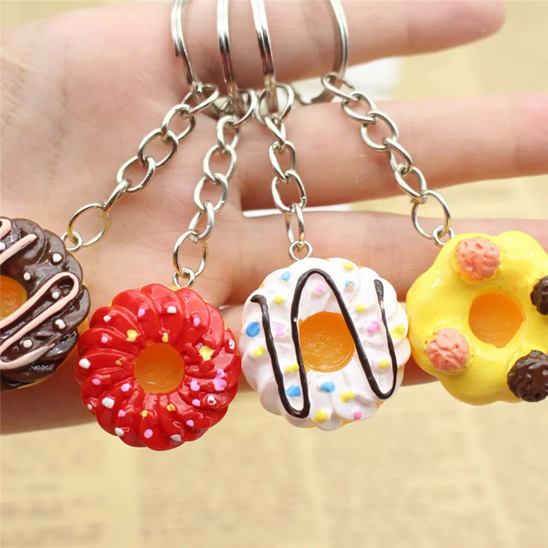 1 шт. сумки брелок милая имитация еды полимерная для торта пончик-брелок женщин
