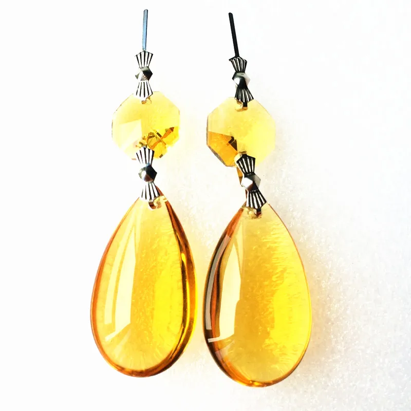 

5 шт./лот разноцветные стеклянные бусины с овальными каплями воды медная Пряжка-бабочка для свадебного украшения поставка топперов для торт...