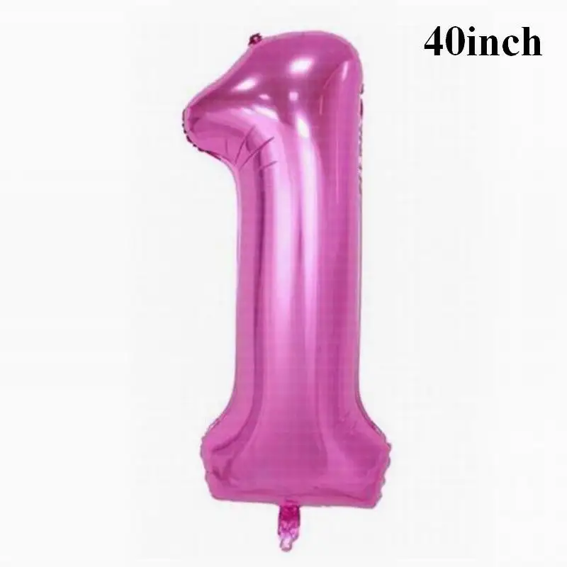 pink 1 Jumbo One/Детские воздушные шары из фольги для мальчиков и девочек, детские вечерние украшения для вечеринки - Цвет: pink 1