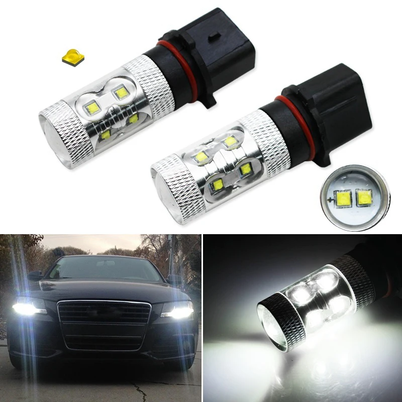 

LED Bulb Fog Light LED Lights Front White Light LED Bulb P13W 10/12x3030SMD LED (DC12~24V) Foglight Headlamp 6500K White Light