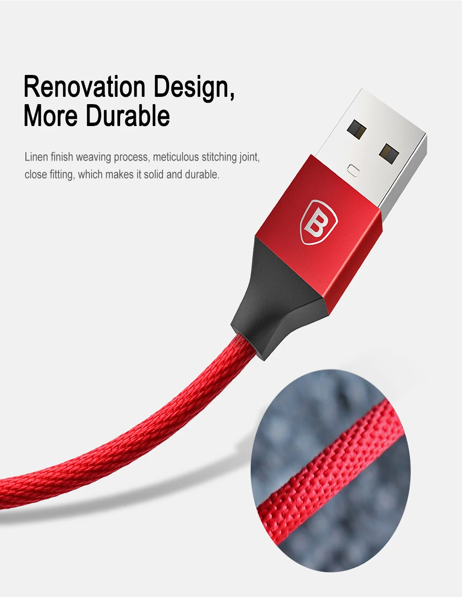 Baseus Micro USB кабель 2A Быстрый кабель синхронизации данных и зарядки для samsung huawei xiaomi мобильного телефона Microusb зарядное устройство для мобильного телефона