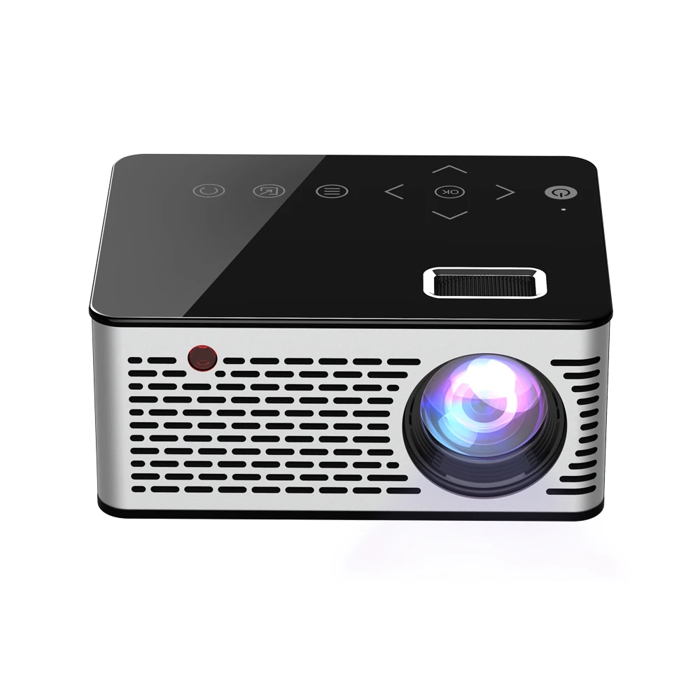 Карманный светодиодный мини-проектор T200 с сенсорными клавишами, HDMI, USB, AV, видеопроектор для игр, домашний сабвуфер, домашний кинотеатр