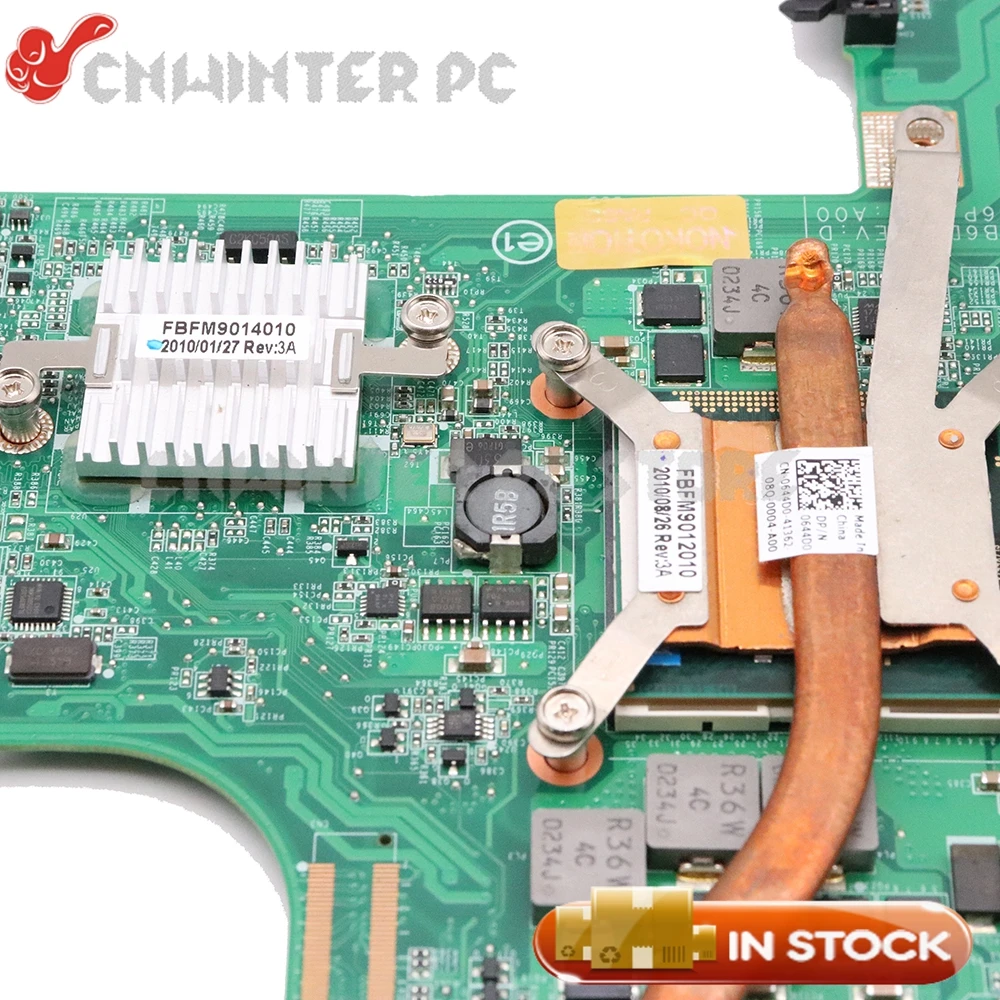 NOKOTION ноутбука материнская плата для Dell Studio 15 1558 1557 основной плате DAFM9BMB6D0 CN-0G936P 0G936P DDR3 процессор с радиатора