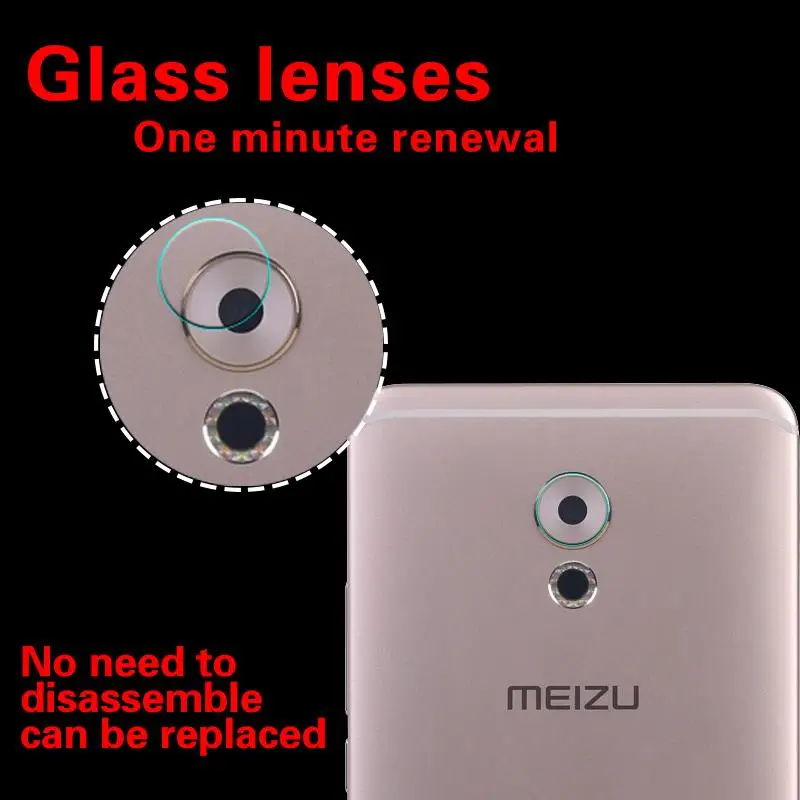 Back Camera Lens Tempered Glass Film For Meizu Pro 6 Plus film Edge Rear camera lens Protector |
