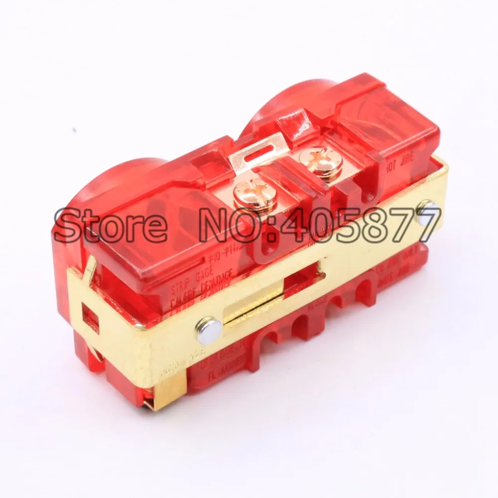 5pieces HIFI US AC Power Receptacle Socket Red copper Plating for audio power Distributor | Электроника