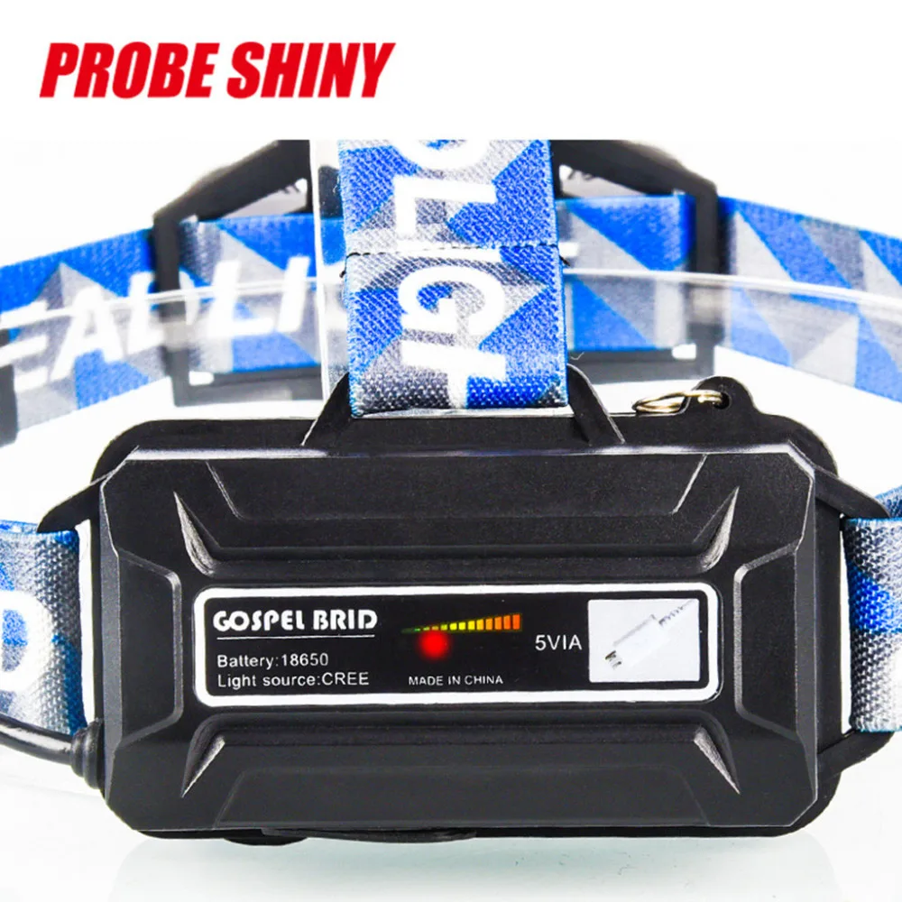 Высокая Мощность T6 светодиодный налобный фонарь фара лампа для рыбалки