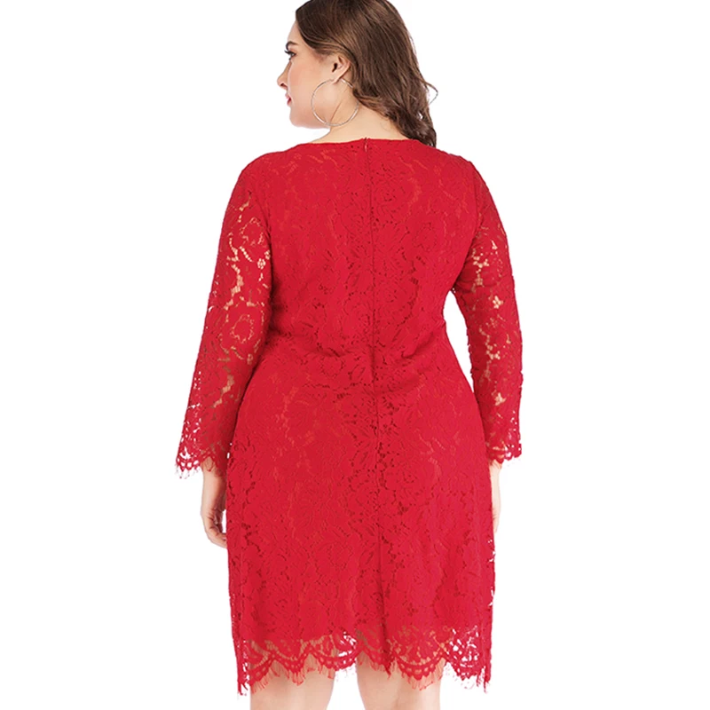 WHZHM белое платье большого размера 3XL 4XL с длинным рукавом женское Vestido Vadim Сетчатое