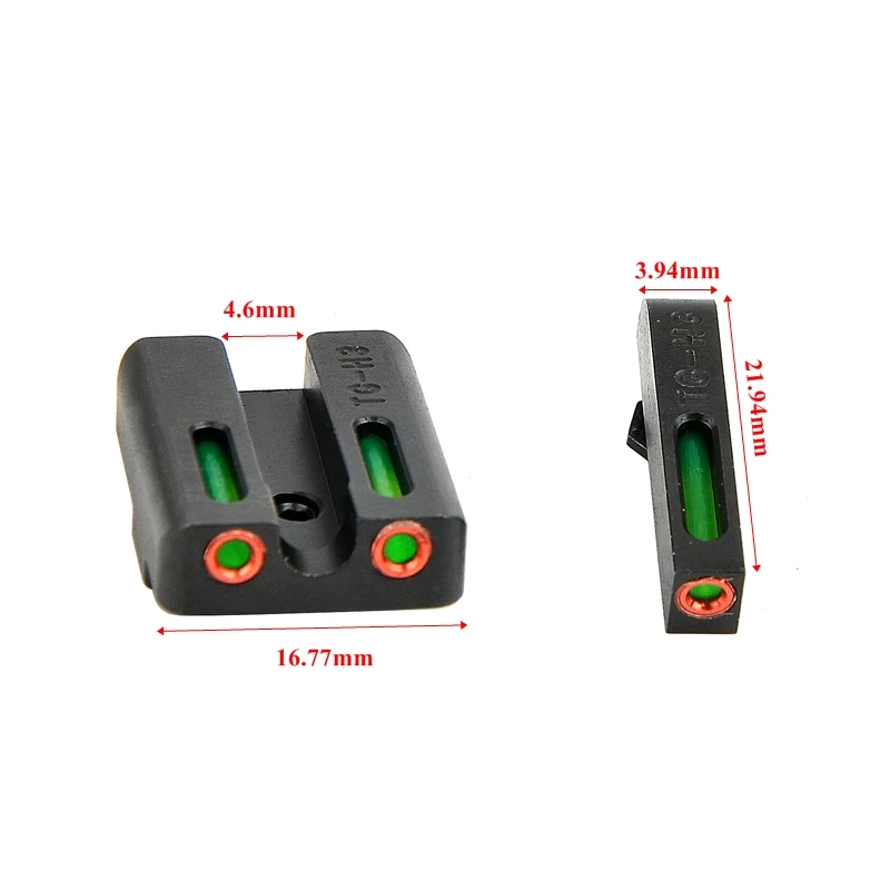 HD XR Sight реальный красный зеленый волоконно оптический передний с боевой задней