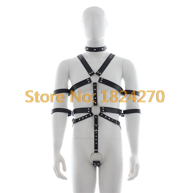 Мужское Сексуальное белье из ПВХ фетиш бондаж удерживающая искусственная кожа