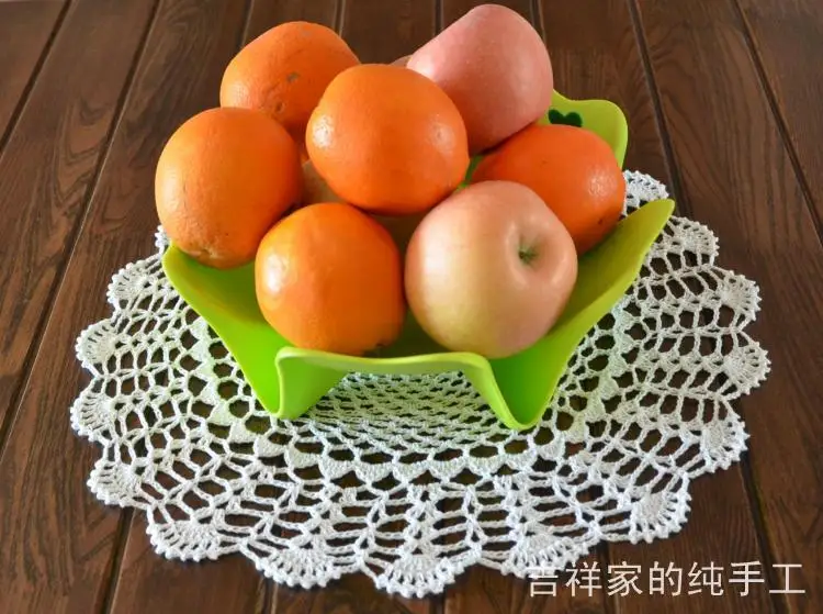 Новое поступление 2015 модные кружевные салфетки с цветами Белый Круглый Войлок в