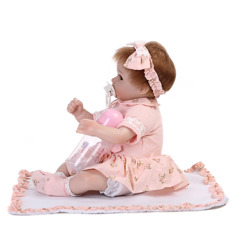 NPK 43 см Reborn Baby Doll Моделирование Реалистичная кукла младенец силиконовые куклы