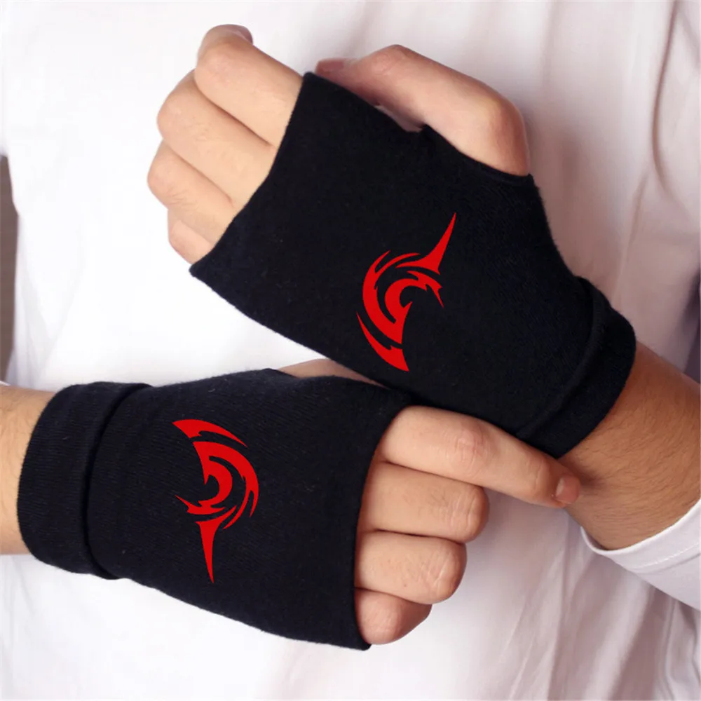 Лаванда Аниме атака на Титанов Madara cat Finger Хлопковые вязаные наручные перчатки варежки для влюбленных аниме аксессуары косплей перчатки без пальцев - Цвет: Лаванда