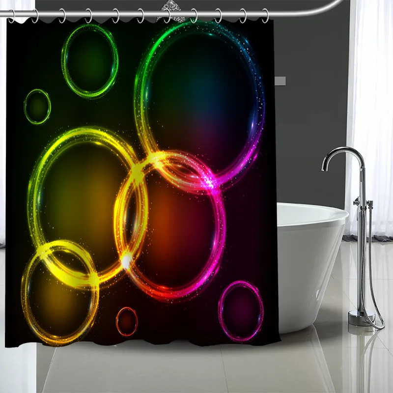 Пользовательские красочные занавески для душа Современные тканевые ванной s