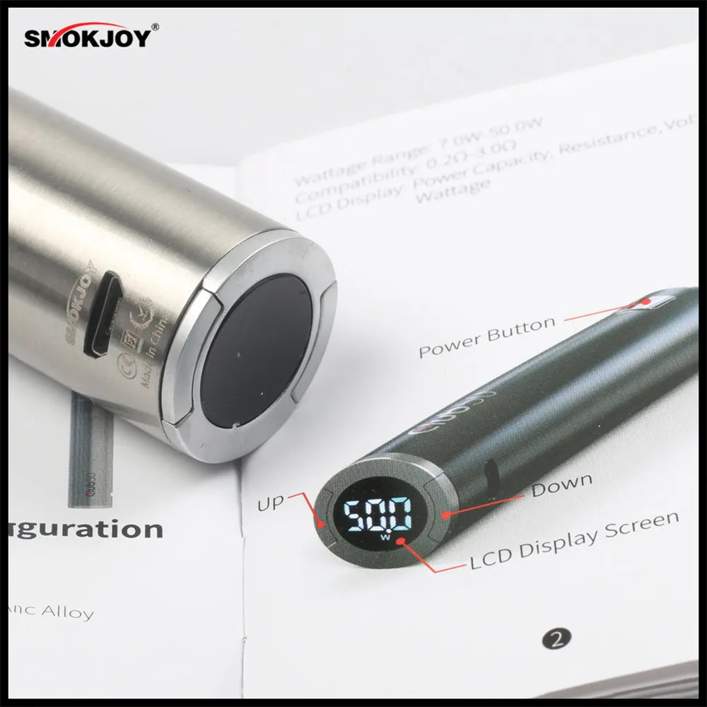 Оригинал SMOKjoy Club 50 микро комплект с Mod 1600 мАч батареи и Air Tank 22 электронная сигарета