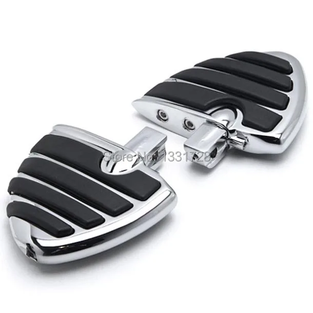 

Chrome Wing Foot Pegs Rests For Kawasaki Vulcan 1600 Classic 2003-2008 (Rear)