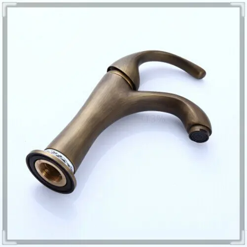 Bathroom antique brass faucet basin bronze sink tap mixer vintage us style water single leve | Обустройство дома