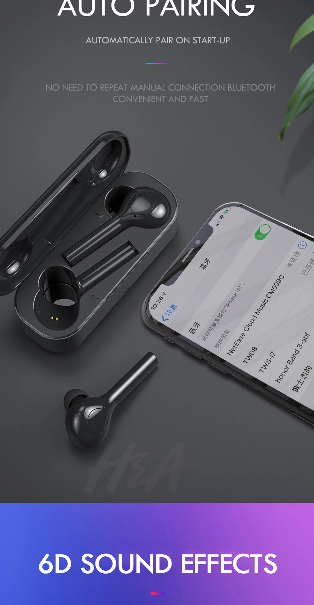 TW08 TWS Bluetooth 5,0 наушники мини беспроводные наушники гарнитура HIFI Звук супер бас для телефона