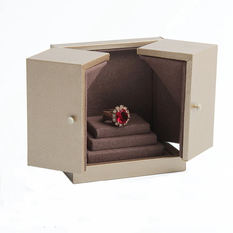 Новинка высококачественные бумажные шкатулки для ювелирных украшений колец и