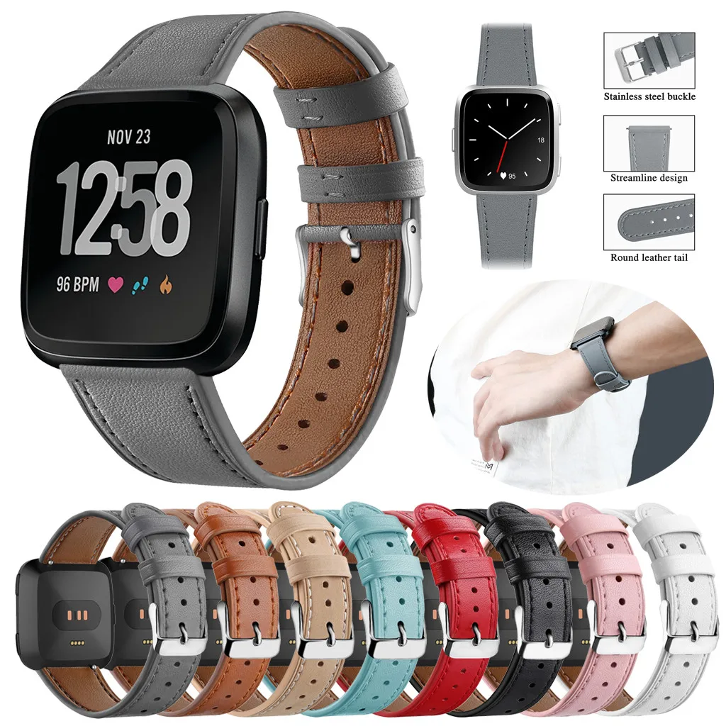 HIPERDEAL роскошный кожаный ремешок браслет ремешок для Fitbit Versa/Versa Lite круглая Хвостовая Пряжка ремешок для наручных часов May20