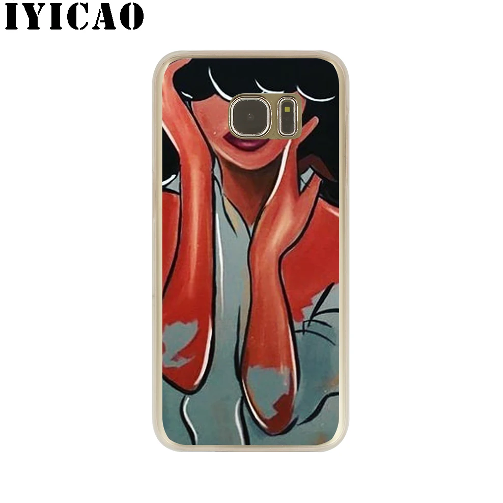 IYICAO Beautiful Afro Girls Black Hard Case for Samsung Galaxy S10e S10 S9 S8 Plus S6 S7 Edge Cover Note 9 8 10 | Мобильные телефоны