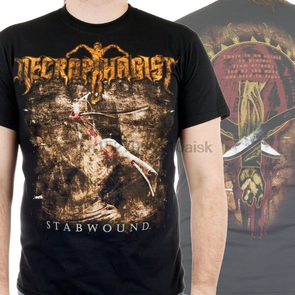 NECROPHAGIST-Stabwound-футболка S-M-L-XL-2XL Фирменная Новинка-футболка | Мужская одежда