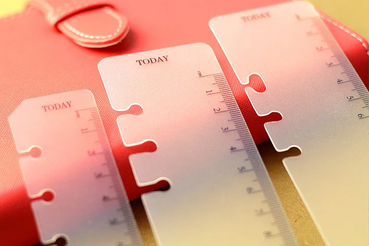 Пескоструйная пластиковая сегодня линейка для filofax, записная книжка с листом/a5 a6 кольцевая линейка
