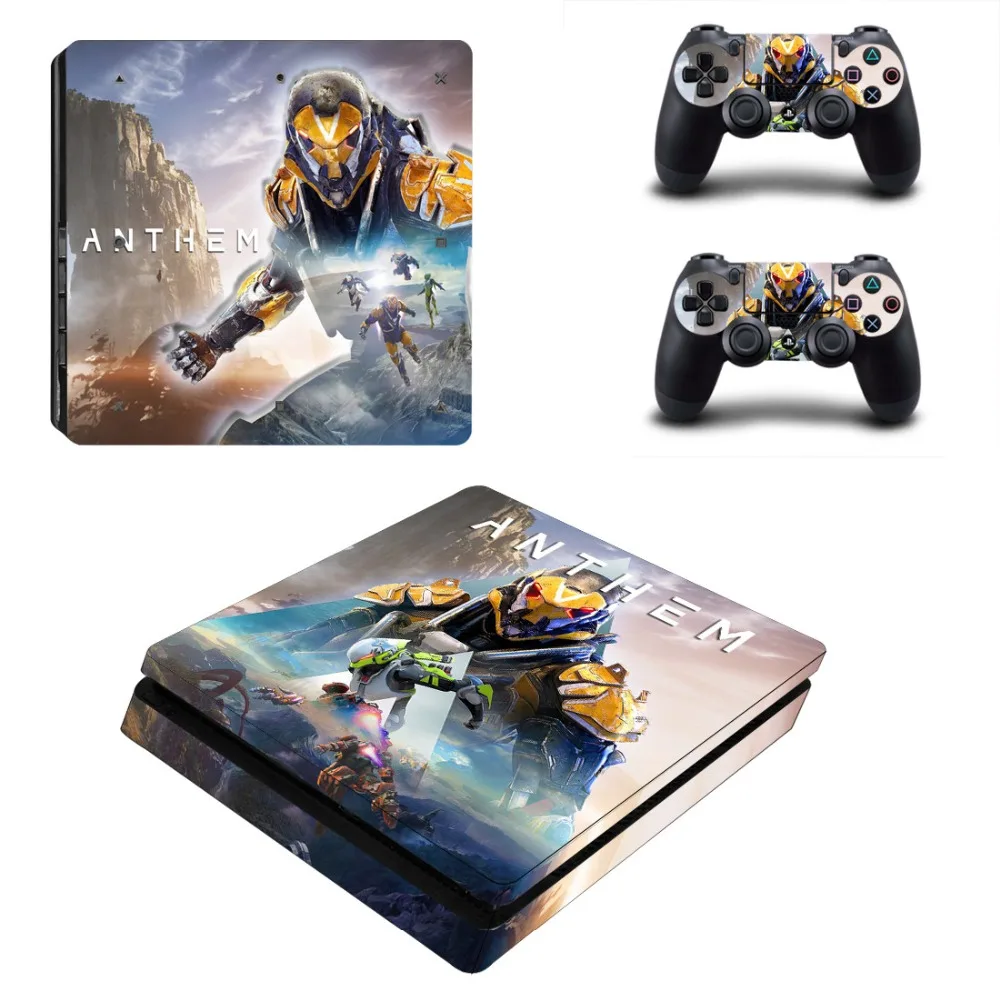 Игра Anthem PS4 тонкая кожа Виниловая наклейка, стикер для Playstation 4 консоли и 2 контроллеры PS4 тонкая кожа Стикеры