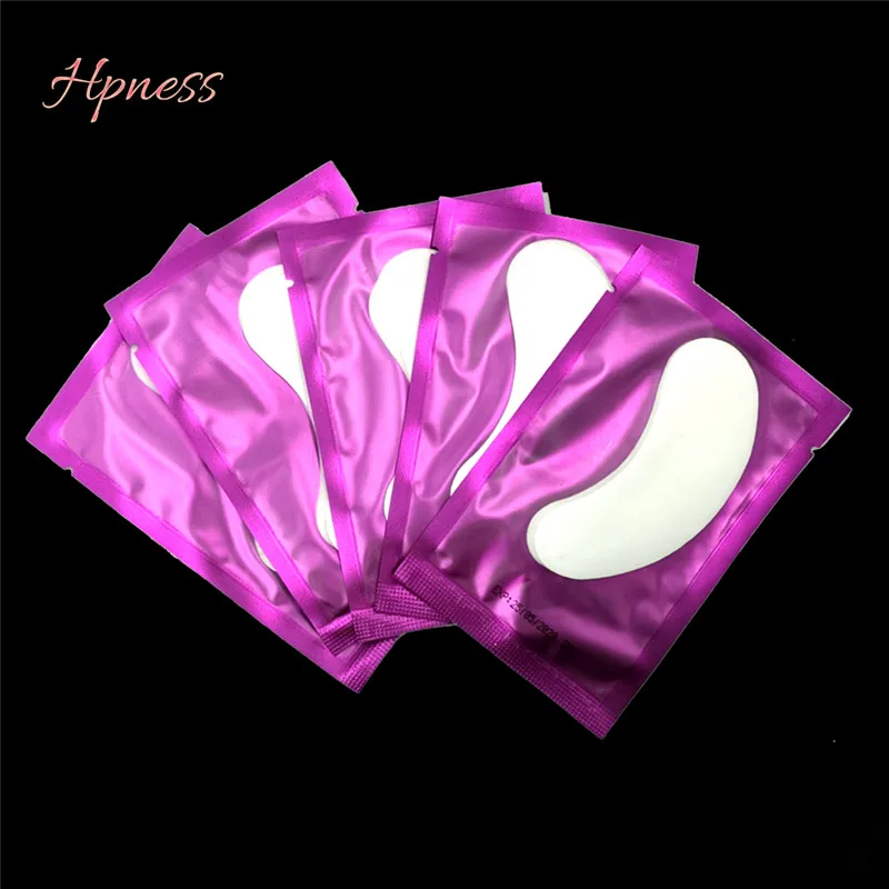 Purple HPNESS 100 накладные ресницы гелевые накладки под подушечки для глаз без ворса ресницы удлинительные маски инструменты для макияжа - Цвет: Purple