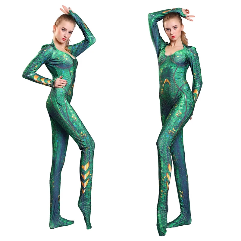 Костюм для косплея Aquaman Mera комбинезон женщин и детей костюм Queen комбинезоны