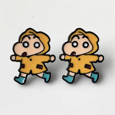 see chart IVYYE Crayon Shin-chan Япония Мода Аниме Сережка с героями мультфильмов милые серьги-гвоздики с животными для женщин девочек детские ювелирные изделия Рождественский подарок - Окраска металла: see chart