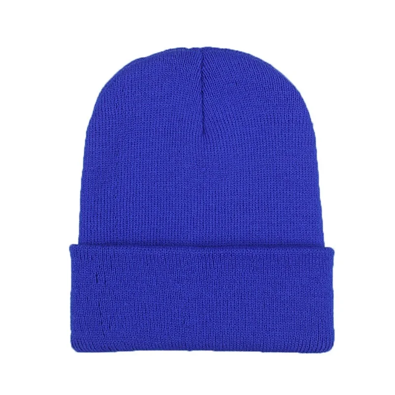 Royal blue 5 шт. DIY Индивидуальный Дизайн Пользовательский логотип осень зима сплошной цвет вязаные шапки Скалли бини для мужчин женщин команда бренд настроить - Цвет: Royal blue