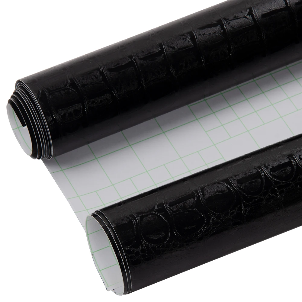 SUNICE Auto Car Wrap Film Black Crocodile Texture Wrapping Sticker Decoration Waterproof Air Bubble Free 1.52*1m |