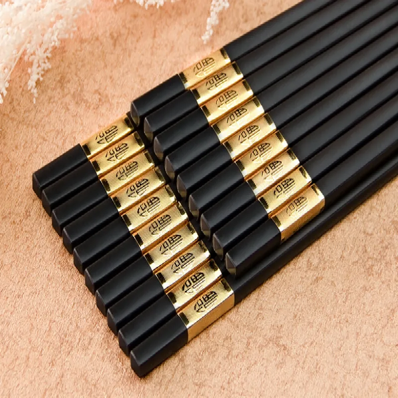 hotel home high quality Corrosion resistant alloy Chopsticks Environmental protection Chopstick L 24CM golden free shipping | Дом и сад
