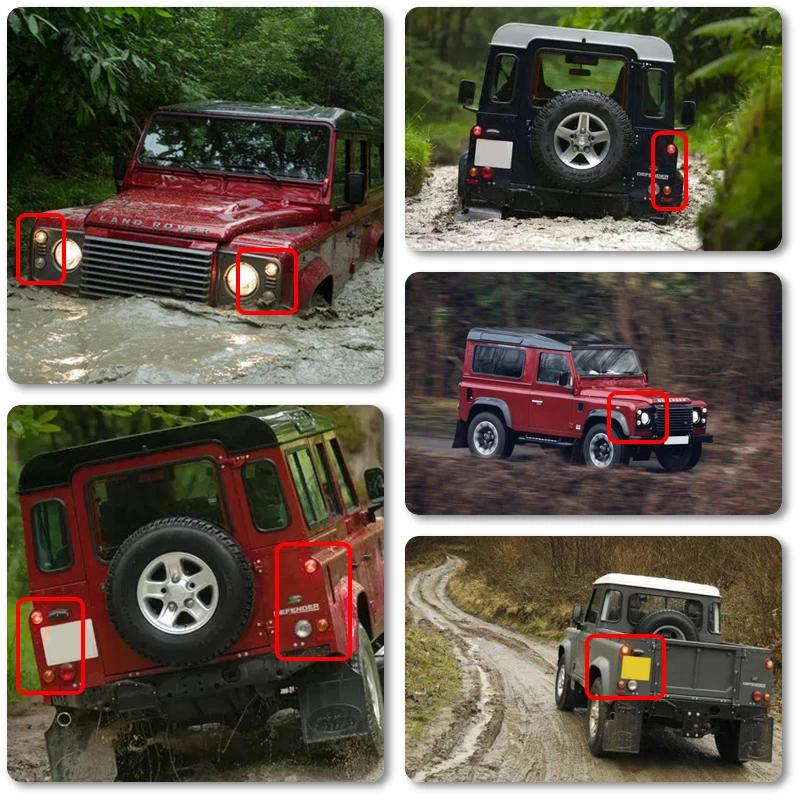 8 шт./Комплект дыма для Land Rover 90/110 83-90 Defender 90-16 Led Upgrade Kit лампа Замена переднего заднего индикатора задний стоп положение