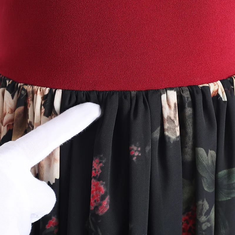 Женское длинное шифоновое платье элегантное винтажное макси с коротким рукавом