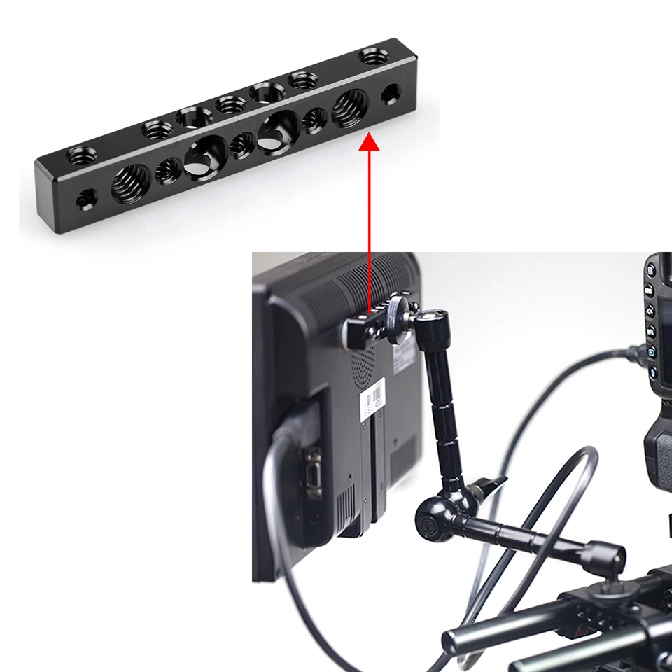 SmallRig камера брусок с отверстиями с 1/4 дюймов и 3/8 дюймов винтовое отверстие для крепления монитора 1091