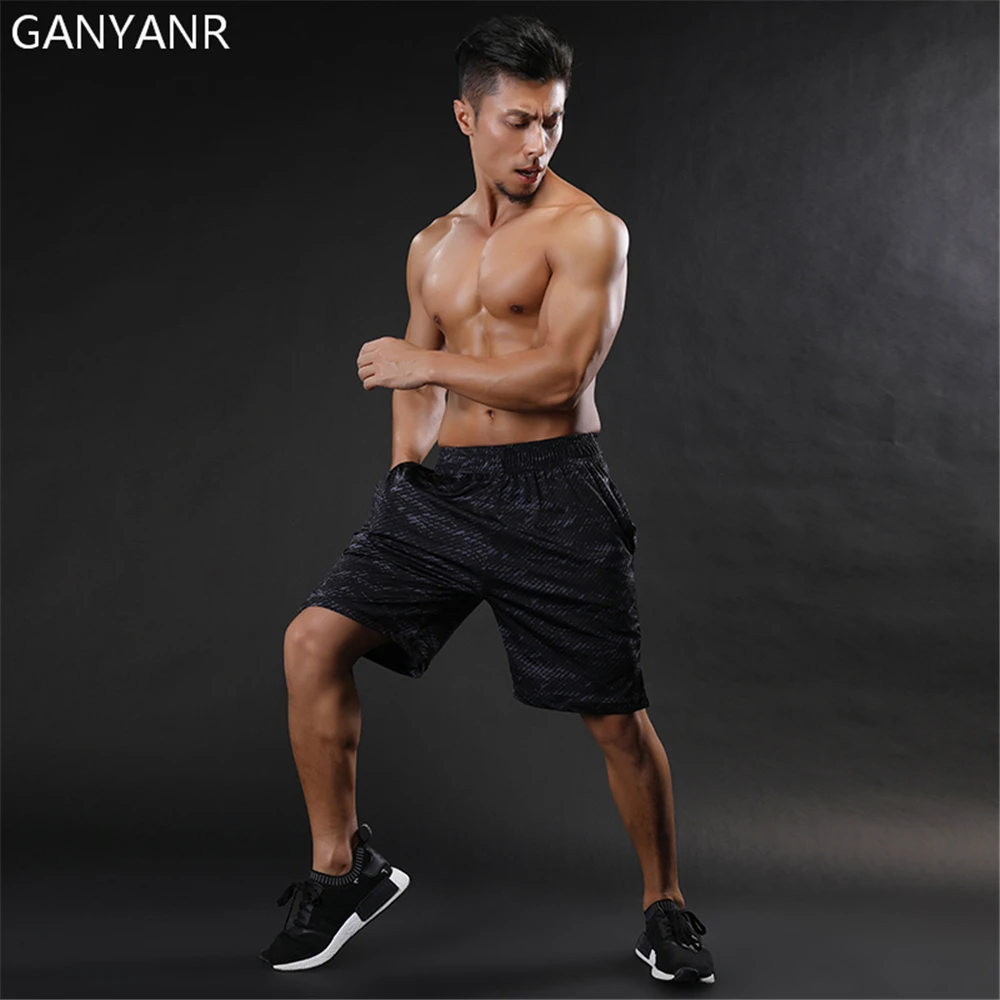 GANYANR, спортивные мужские шорты для бега, спортивные, баскетбольные, спортивные Леггинсы, для футбола, волейбола, тенниса, тренировок, фитнеса, с карманом, сексуальные