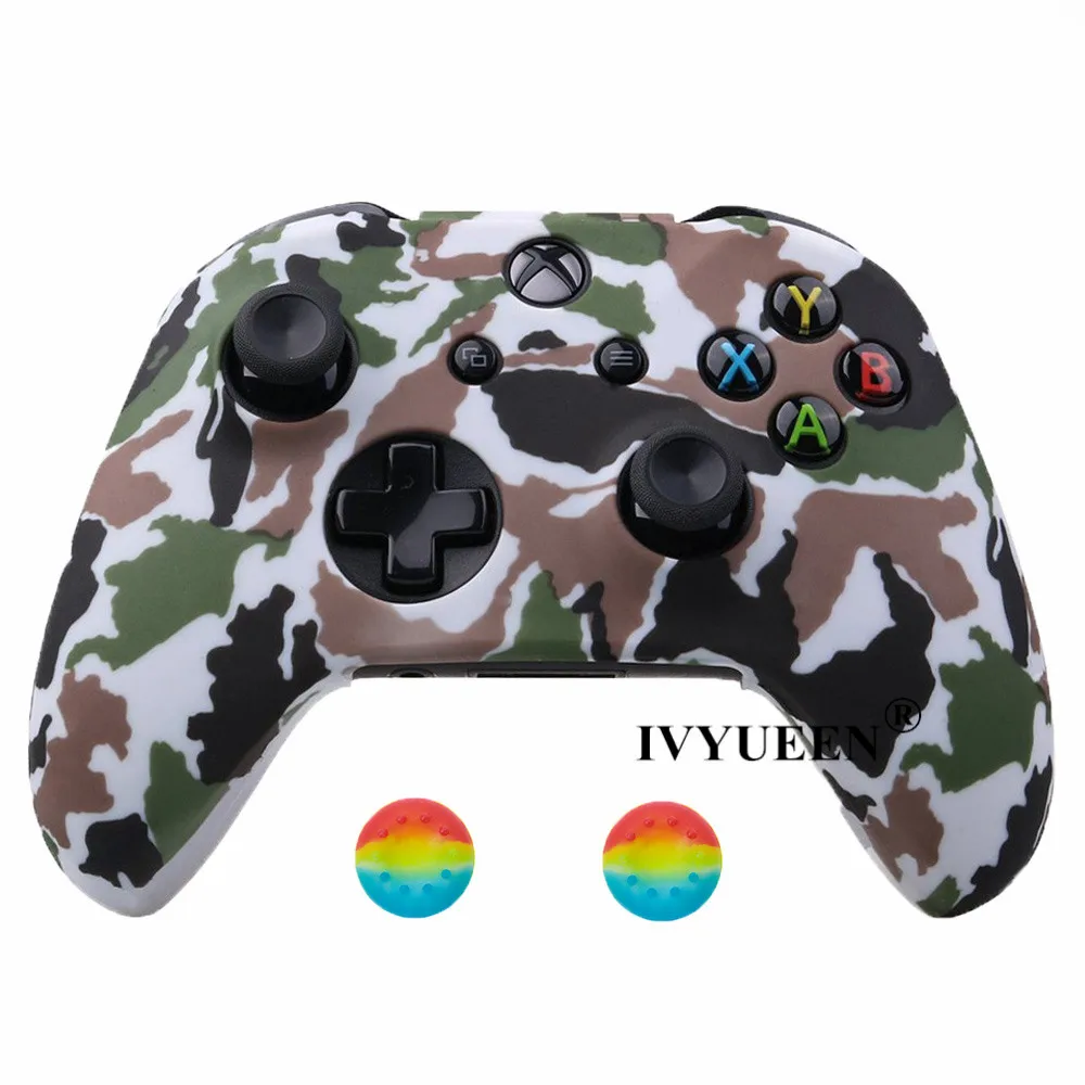 IVYUEEN 10 шт. силиконовый защитный чехол для XBox One X S тонкий контроллер протектор чехол Чехол с Стик Захваты крышки