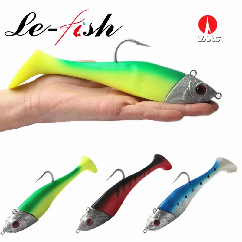 Le Fish огромная приманка для джиггинга 210 г/300 г морской рыбалки с крючком VMC