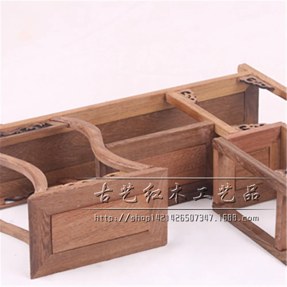 Чайный чайник из красного дерева старинная зеркальная полка маленькая