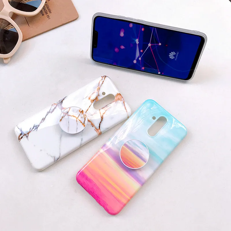 Мраморный гибкий чехол-подставка для huawei Ascend P30 P20 PRO Lite мягкий чехол телефона mate 20