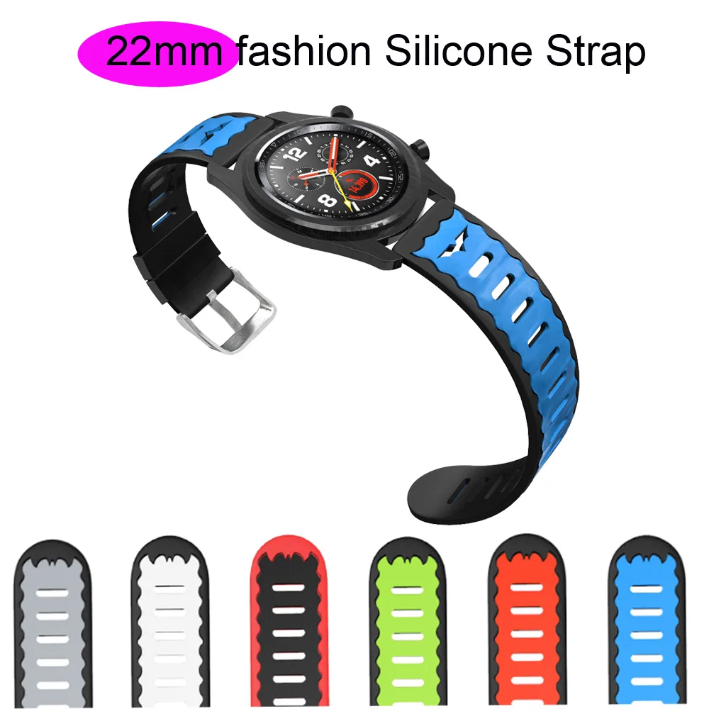 Для Xiaomi Amazfit GTR 47 мм Темп Stratos 2 браслет для huawei часы GT 46 Honor Magic Dream силиконовый