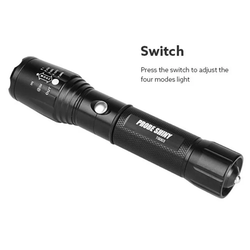 High Quality X800 Zoomable XML T6 LED Tactical Flashlight+18650 Battery+Charger+Case | Лампы и освещение
