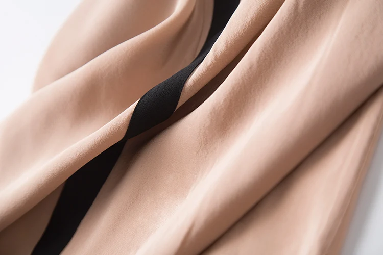 new 19 momme silk dress trimmed stitching