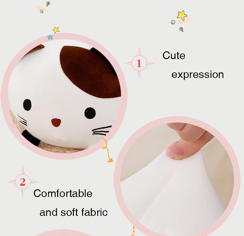 1 шт. 30 см креативные Kawaii Плюшевые игрушки для кошек Мягкие Пуховые хлопковые подушки Мультяшные животные Дети Кукла День рождения Рождественский подарок