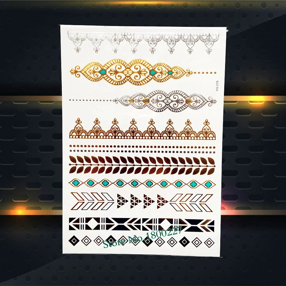 1 шт. пикантные временные тату наклейки в виде короны и золотого подсолнуха|stickers