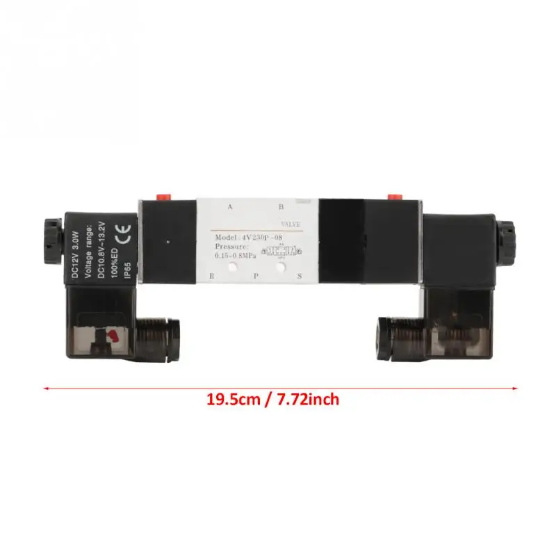 DC 12V BSP 14 нормально 3 позиционный 5 Пневматический электромагнитный клапан 0 15 МПа